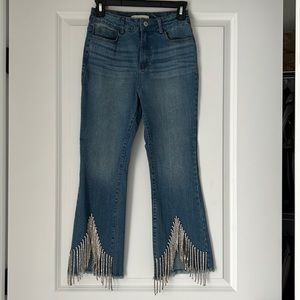 Jeweled jeans size S - fits 25/26. In brand new condition, worn once